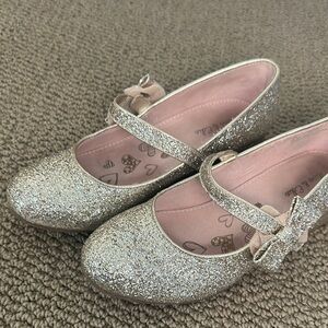 Glittery gold youth 5 Shoes with Bow